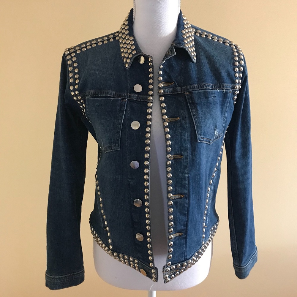 L'AGENCE Studded Denim Jacket